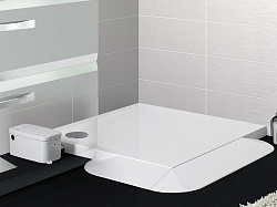 Душевой поддон из искусственного камня Technistone Crystal Absolute White 90х90